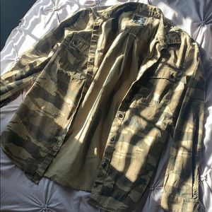 Camouflage button up jacket